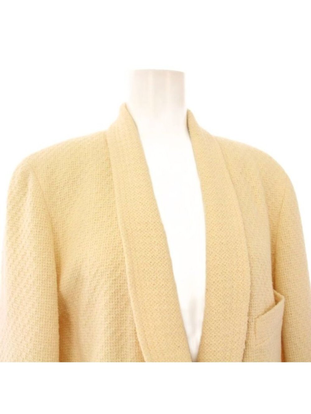 Chanel Coco Mark Shawl Collar Other Jackets Ivory Care Tag None - Picture 5 of 9